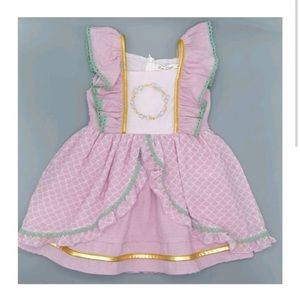 Evie’s Closet Clothing Under the Sea Dress with Swiss Dot Bloomers Size 6 NWT